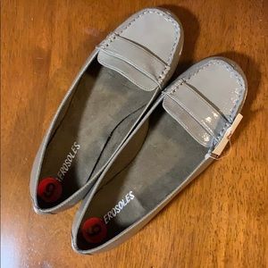 a few marks on inside of right shoe